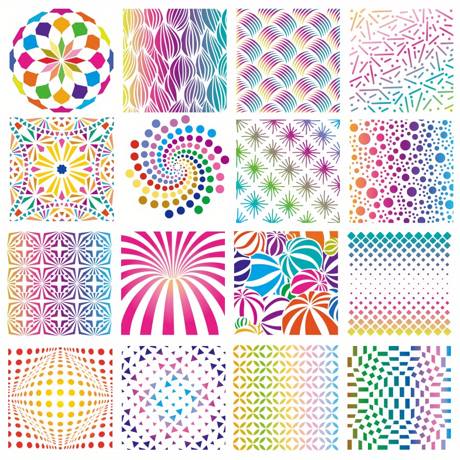 Geometric Stencils Painting Templates for Scrapbooking Cookie Tile