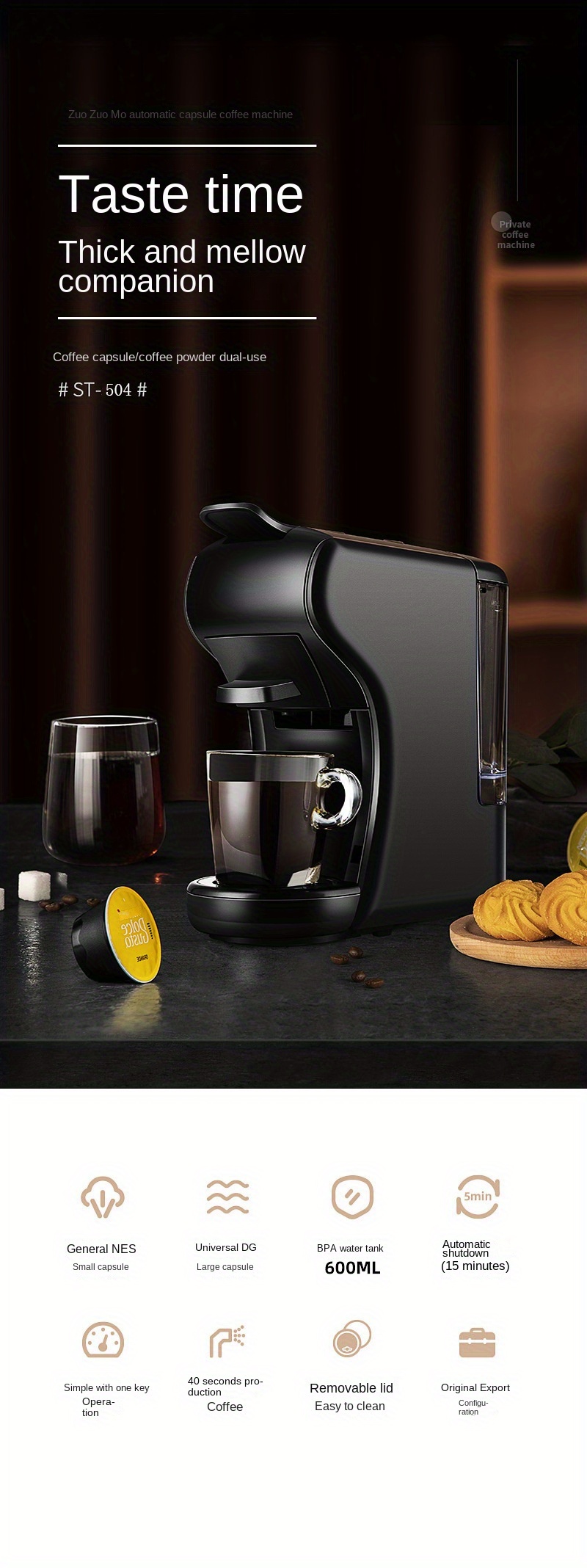 Machine à café portable 3 en 1, 15 bars, Nespresso, Dolce Gusto et café en  poudre, avec mallette de rangement 