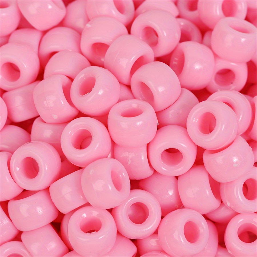 Pale Pink Pony Beads for bracelets, jewelry, arts crafts, made in