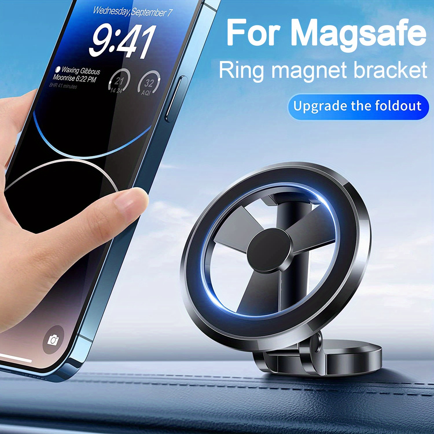 Magsafe Car Phone Holder Mount Soporte Magnético Teléfono - Temu