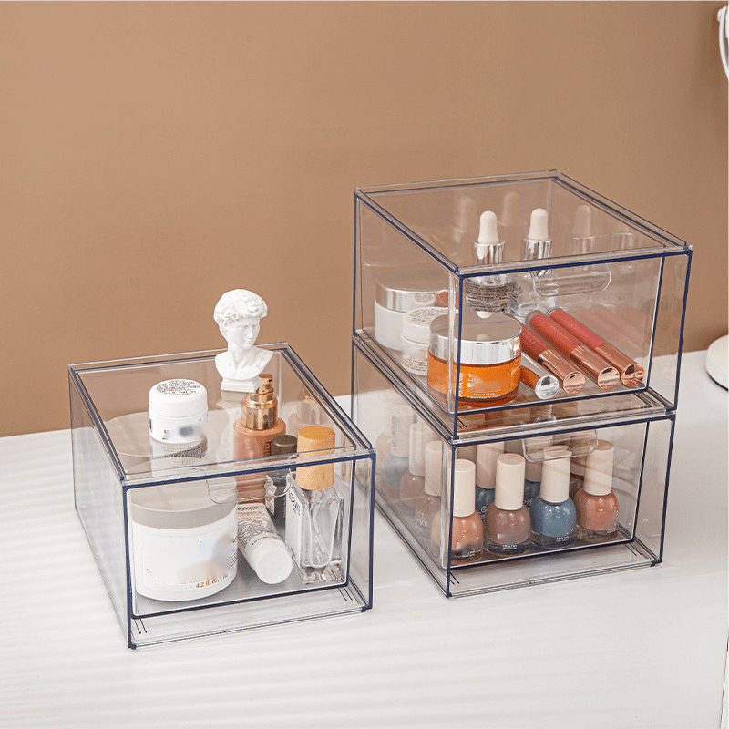 Clear Under Sink Organizers and Storage, Multi-Purpose Stackable