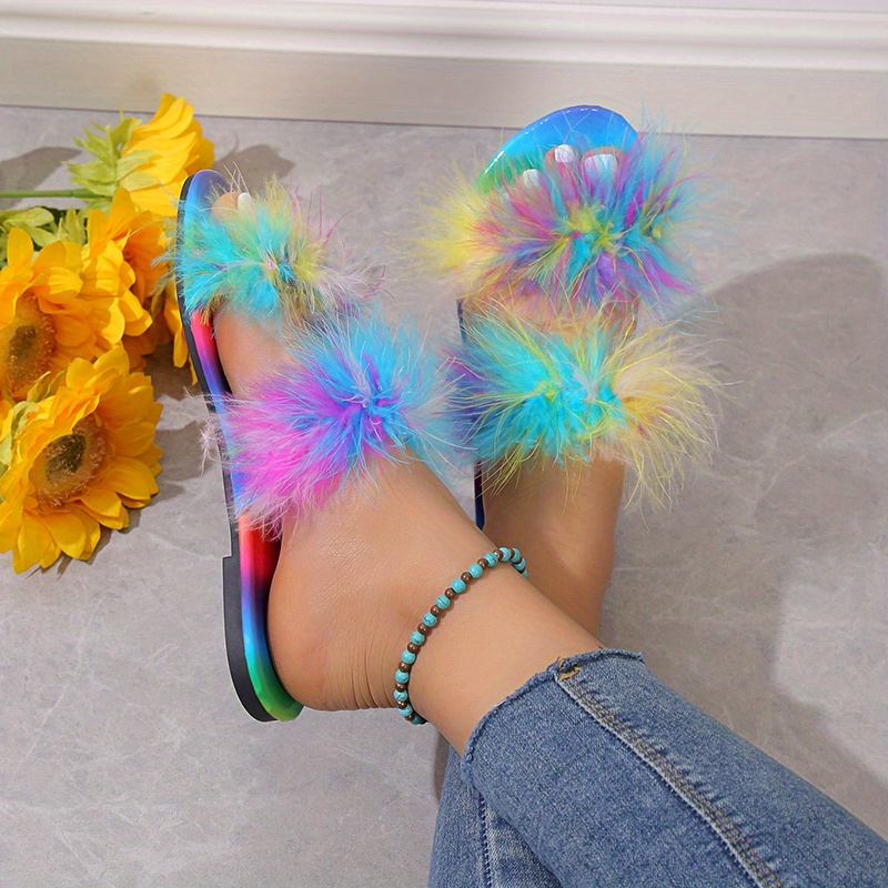 Fluffy clearance rainbow slides