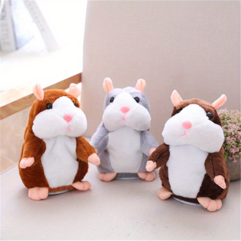 Qwifyu Talking Hamster, Interactive Stuffed Plush Animal Talking Toy Cute  Sound Effects with Repeats Your Said Voice, Best Buddy for Kids Gift Age 3+