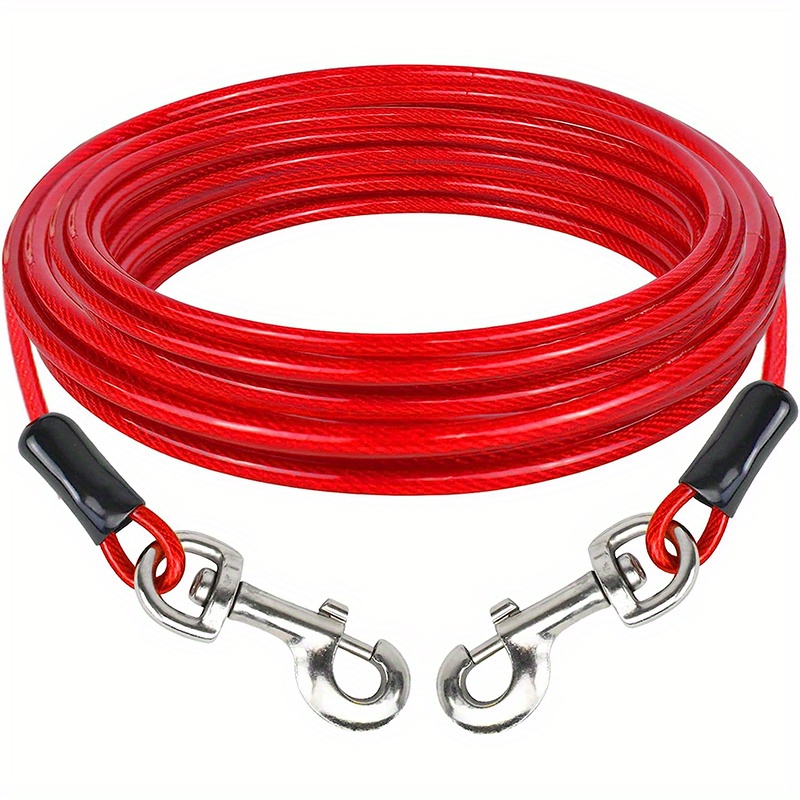 Dog Tie Out Cable Dog Runner For Yard Steel Wire Dog Leash - Temu