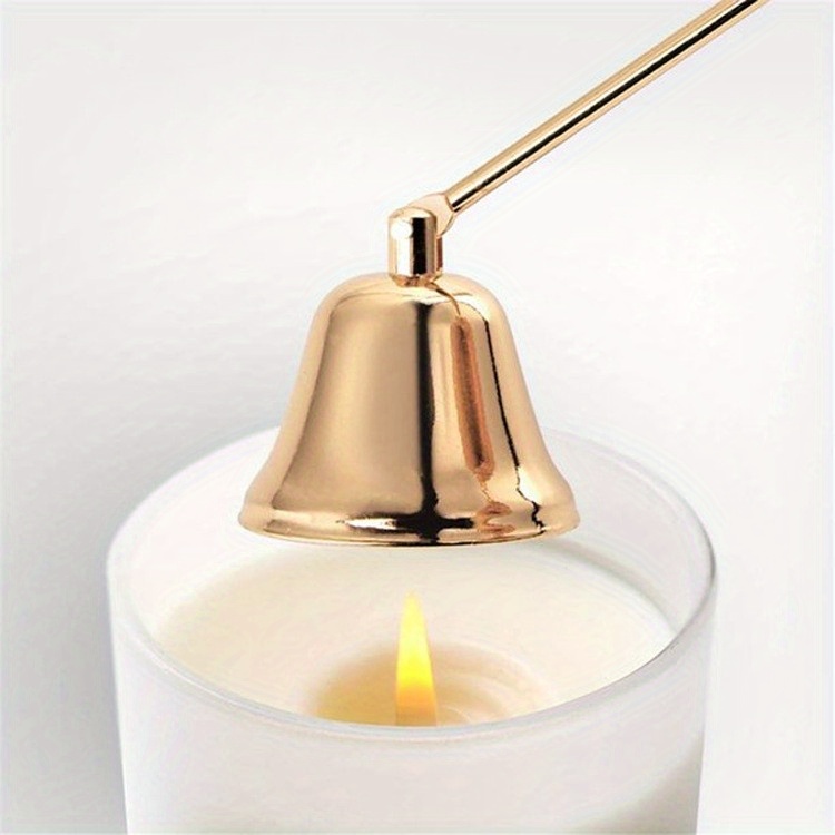 Tim&Lin Accesorio para apagador de velas doradas – Extintor de velas pulido  de acero inoxidable accesorio con mango largo – para apagar mechas de vela