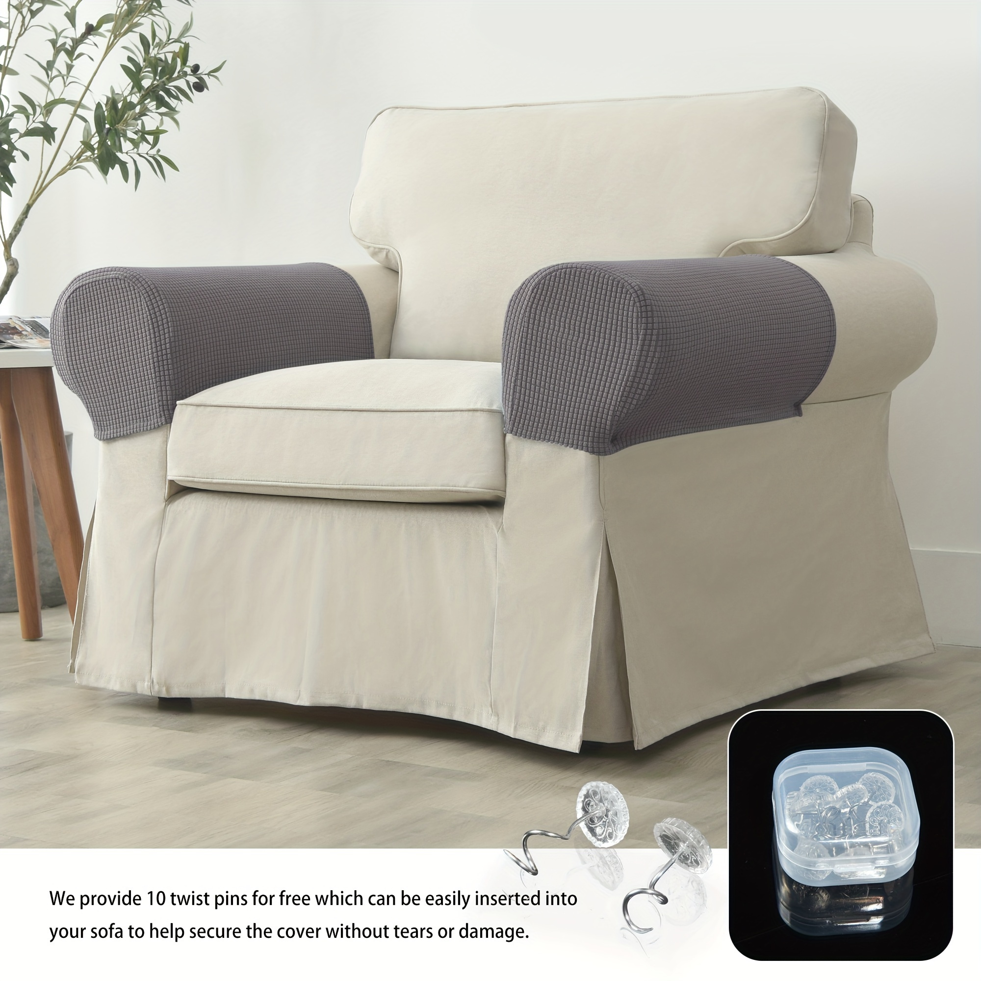 Waterproof Corn Velvet Sofa Armrest Cover Protect Sofa Add A Temu