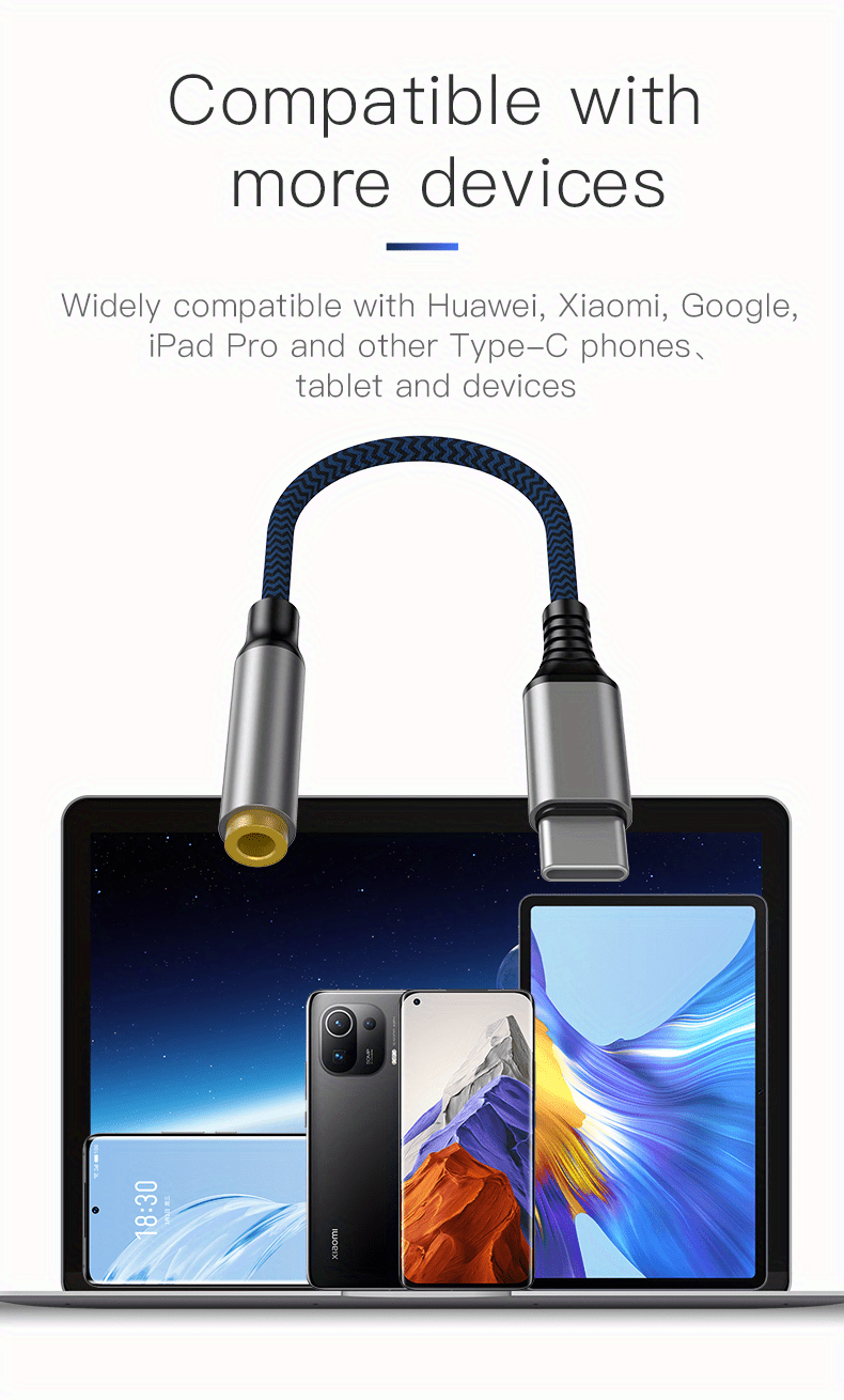Auriculares con cable con USB-C para Oppo, Samsung, Xiaomi