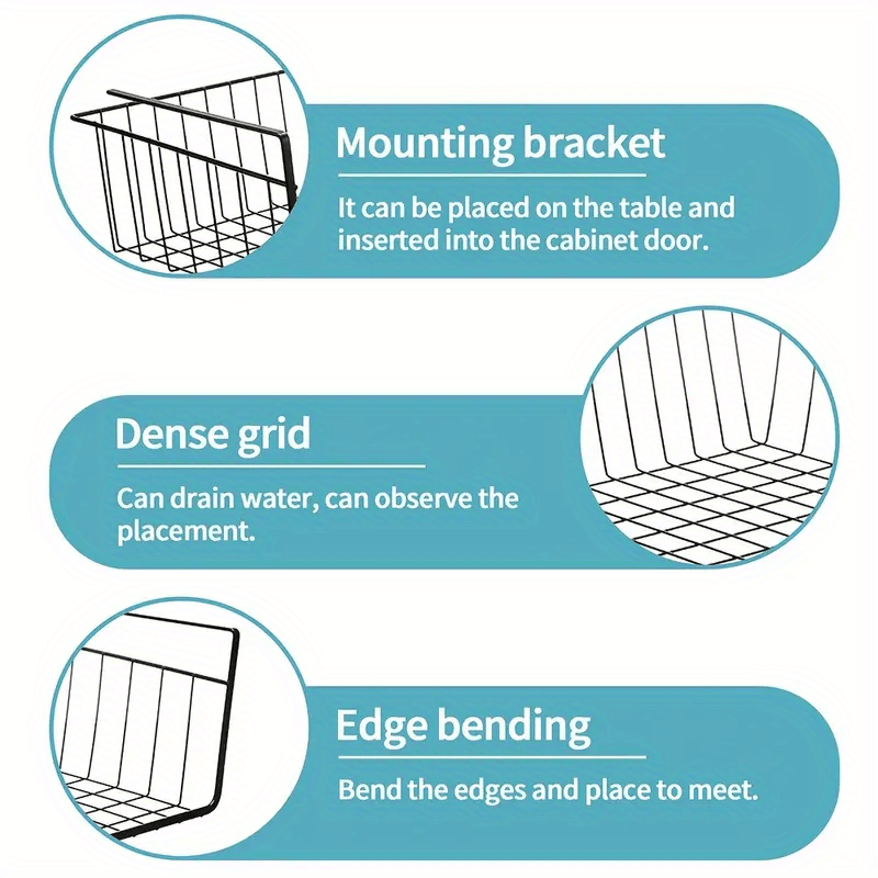 Under Hanging Basket Rack For Maximizing Storage Space Metal - Temu