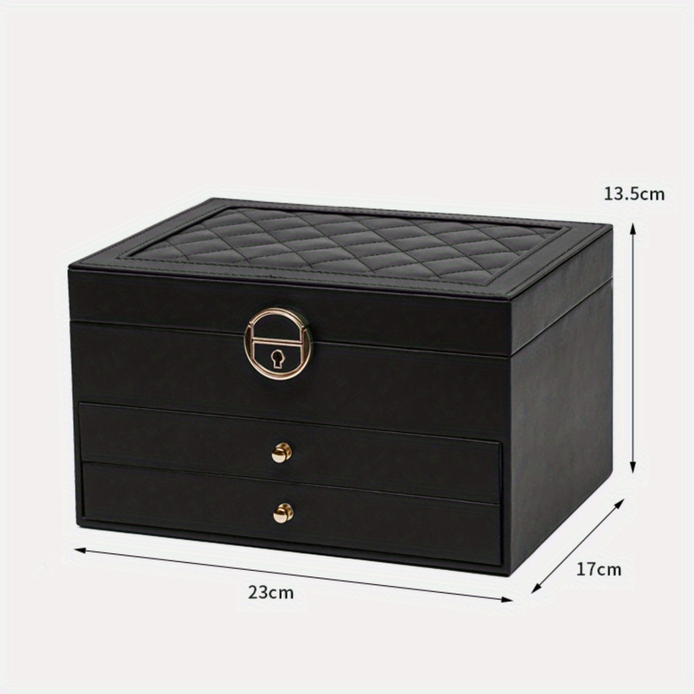 Desktop Jewelry Storage Box Large Capacity Organizer Case Box