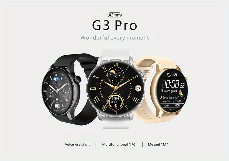 G3 Pro Smart Watch answer make Calls Full Touch Screen Temu