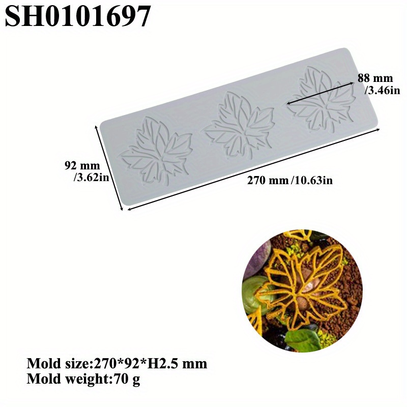 Hollow Leaf Silicone Mold Chocolate Candy 3D Hollow Leaf Candy Mold Food  Cooking Meals Decorations Fondant Mold Polymer Clay Molds