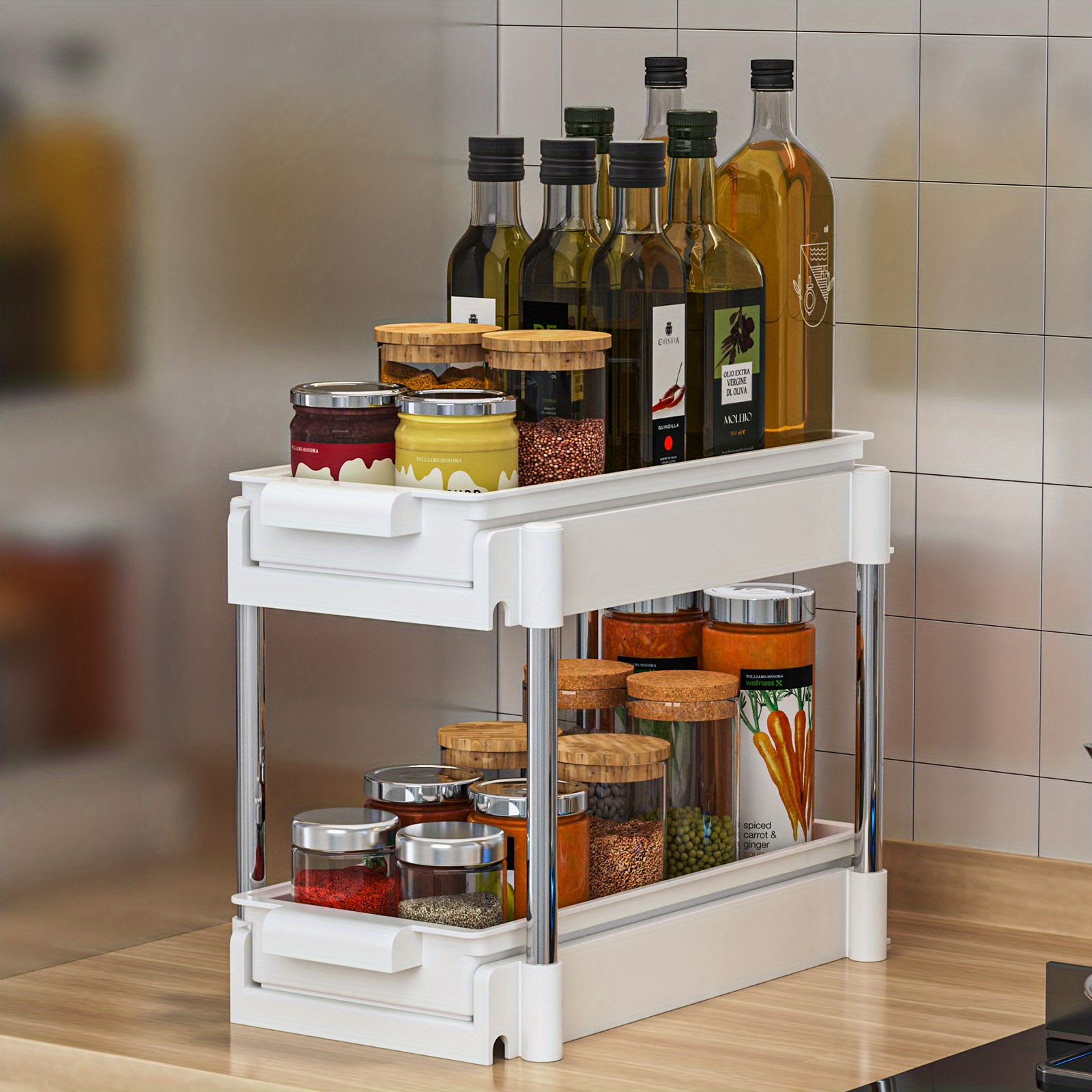 Hold N' Storage Under Sink Organizers and Storage - 2 Tier slide out C