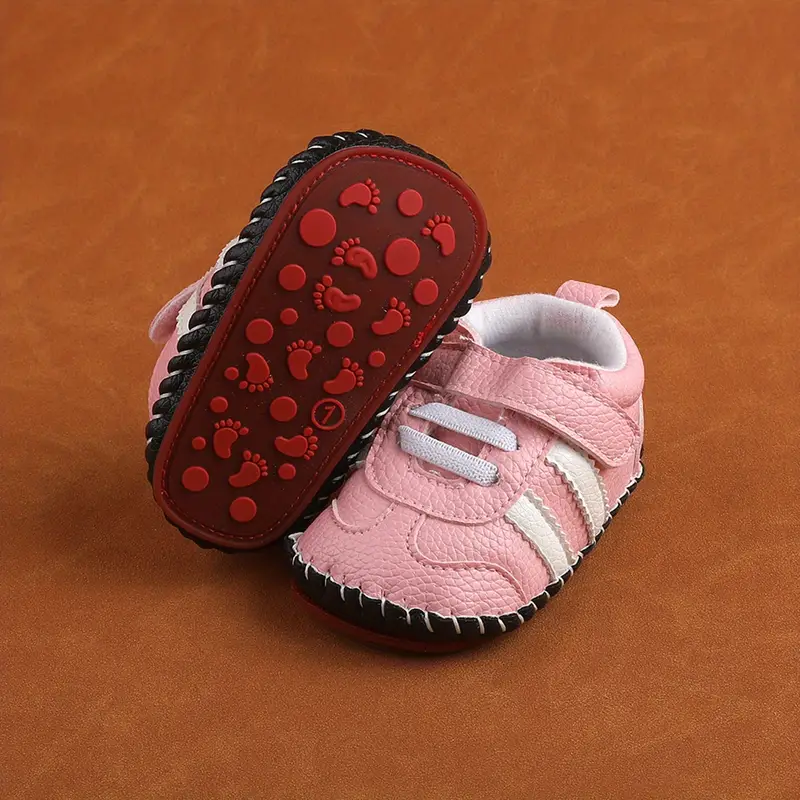 baby boys girls casual shoes hook and loop fastener lightweight comfy crib shoes first walker sneakers for newborn infant spring and summer details 4