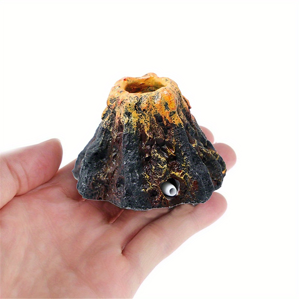 Aquarium Ornament Volcano Fish Tank Bubble Stone Decoration Temu