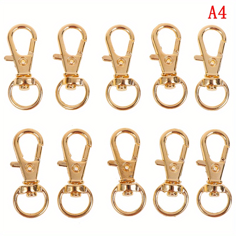 YIXI-SBest 10pcs Lobster Clasps Swivel Hooks, Lobster Clasp Swivel Trigger Clips with Flat Split Keychain Ring and 8 Shap Swivel Clasps Hook Clips