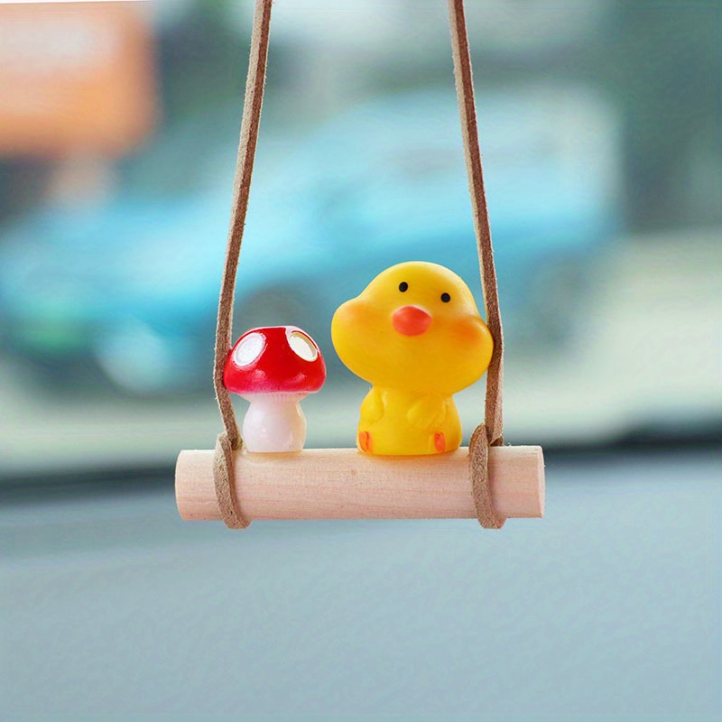 Cute Cute Chicken Little Rabbit Car Rearview Mirror Pendant, Car Decoration  Pendant Car Hanging Pendant - Temu Italy