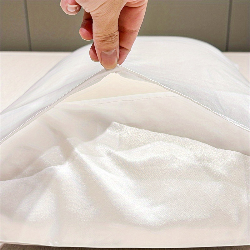 2pcs breathable satin pillowcases without core for hair and   colorful satin pillowcases for bedroom decor details 13