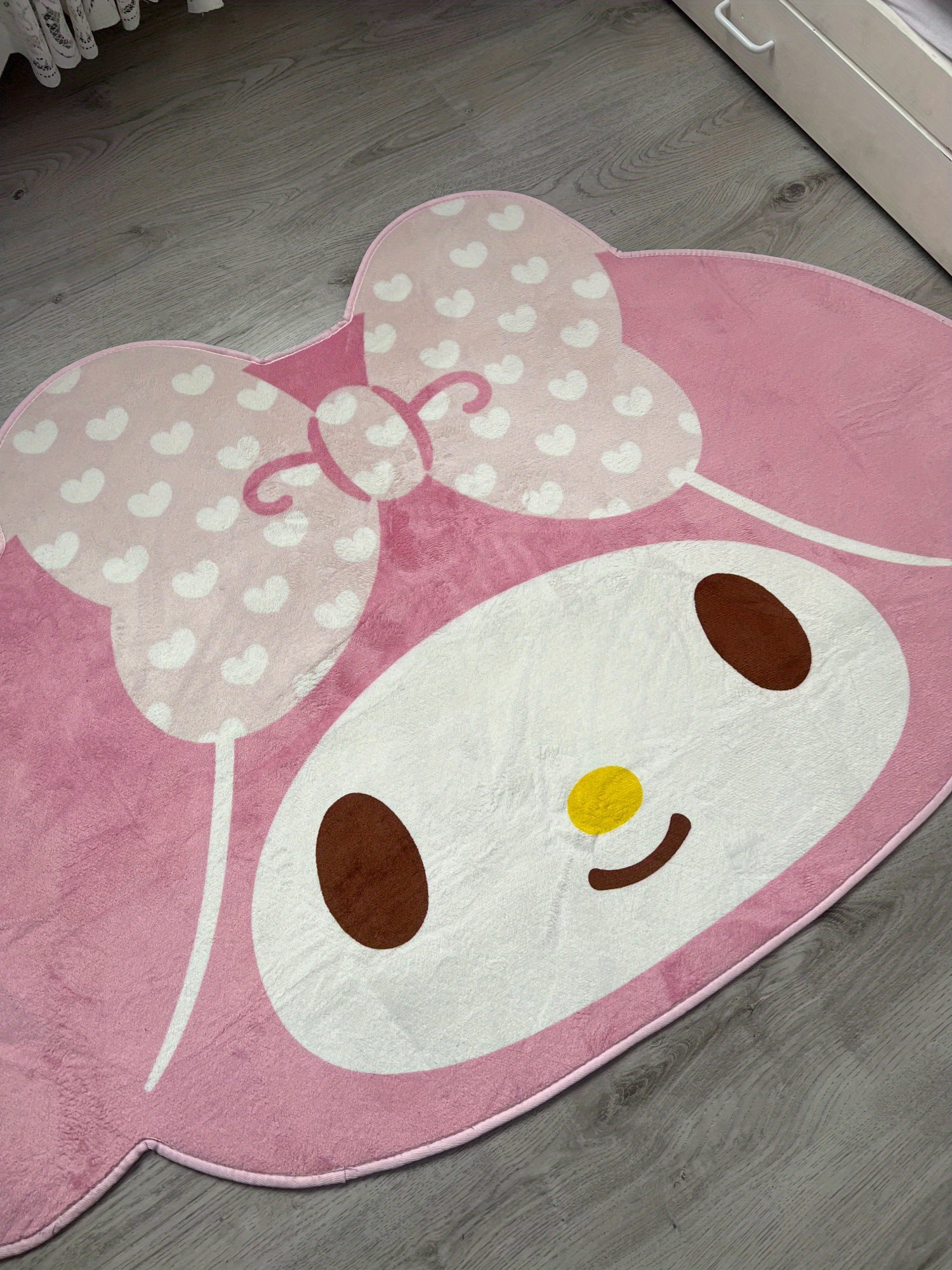 Hello Kitty rug mat white pink girls women adults home room decor