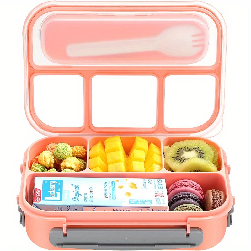 Confezione da 4 contenitori per il pranzo Bento con 5 scomparti e 4