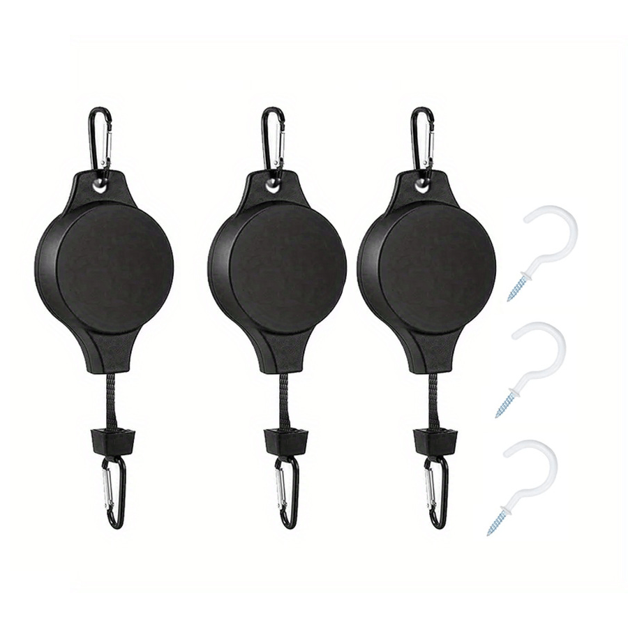 1 2 3 4pcs Plant Hook Pulley Retractable Plant Hanger Easy Reach