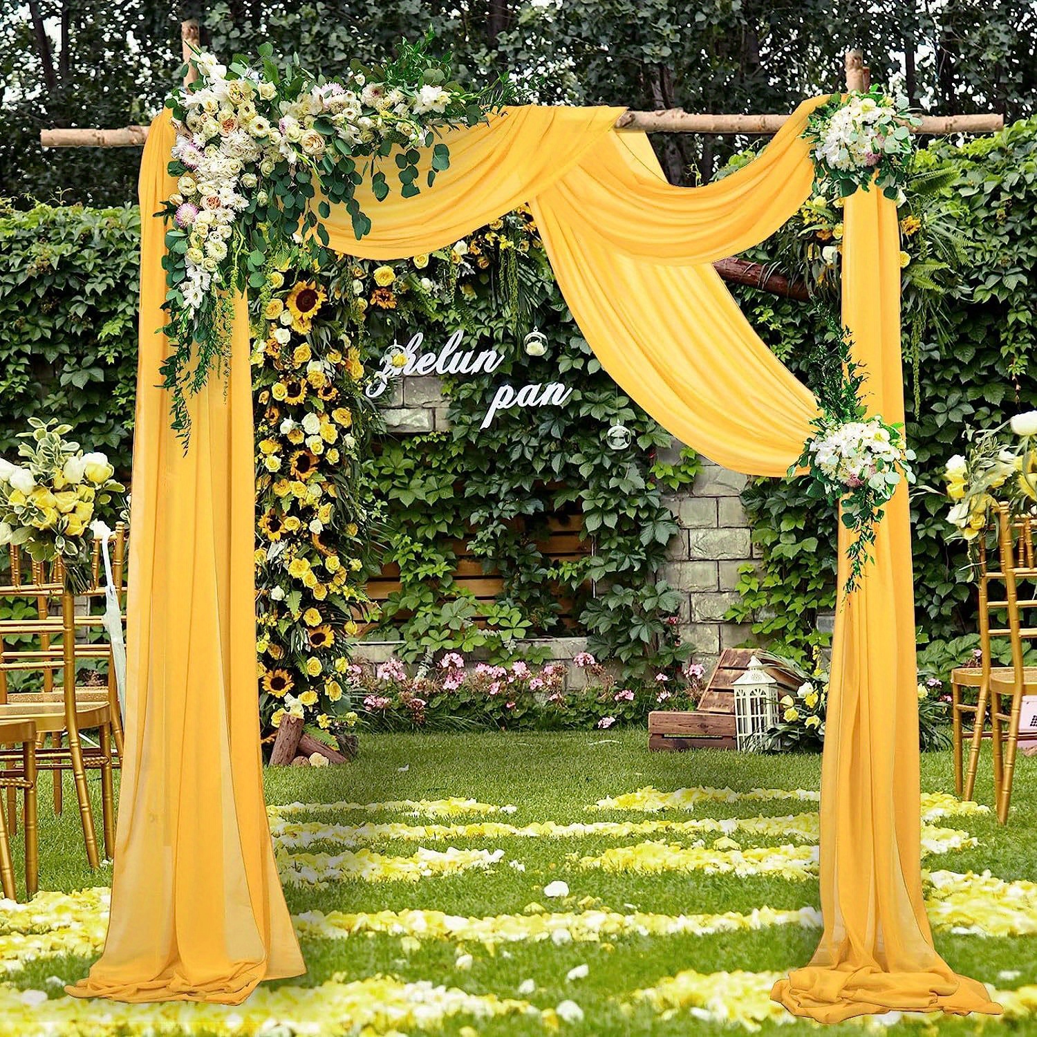 Wedding Arch Draping Fabric Burgundy x Chiffon Drapes For - Temu