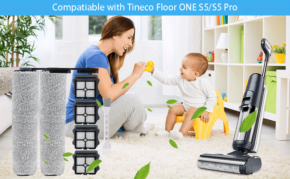 Floor One S5 Replacement Hepa Filter Brush Roller Tineco - Temu