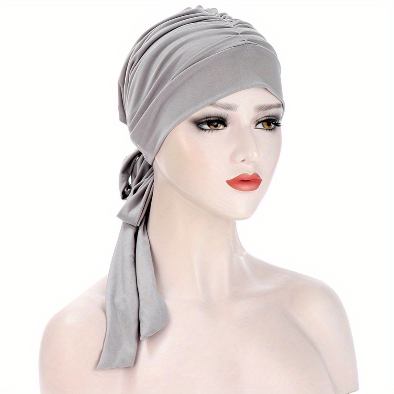 Solid Color Hijab Undercap with Ear Hole Casual Head Wraps Lightweight Elastic Skull Inner Hijab Hat Ramadan Headscarf Beanies for Women,Temu