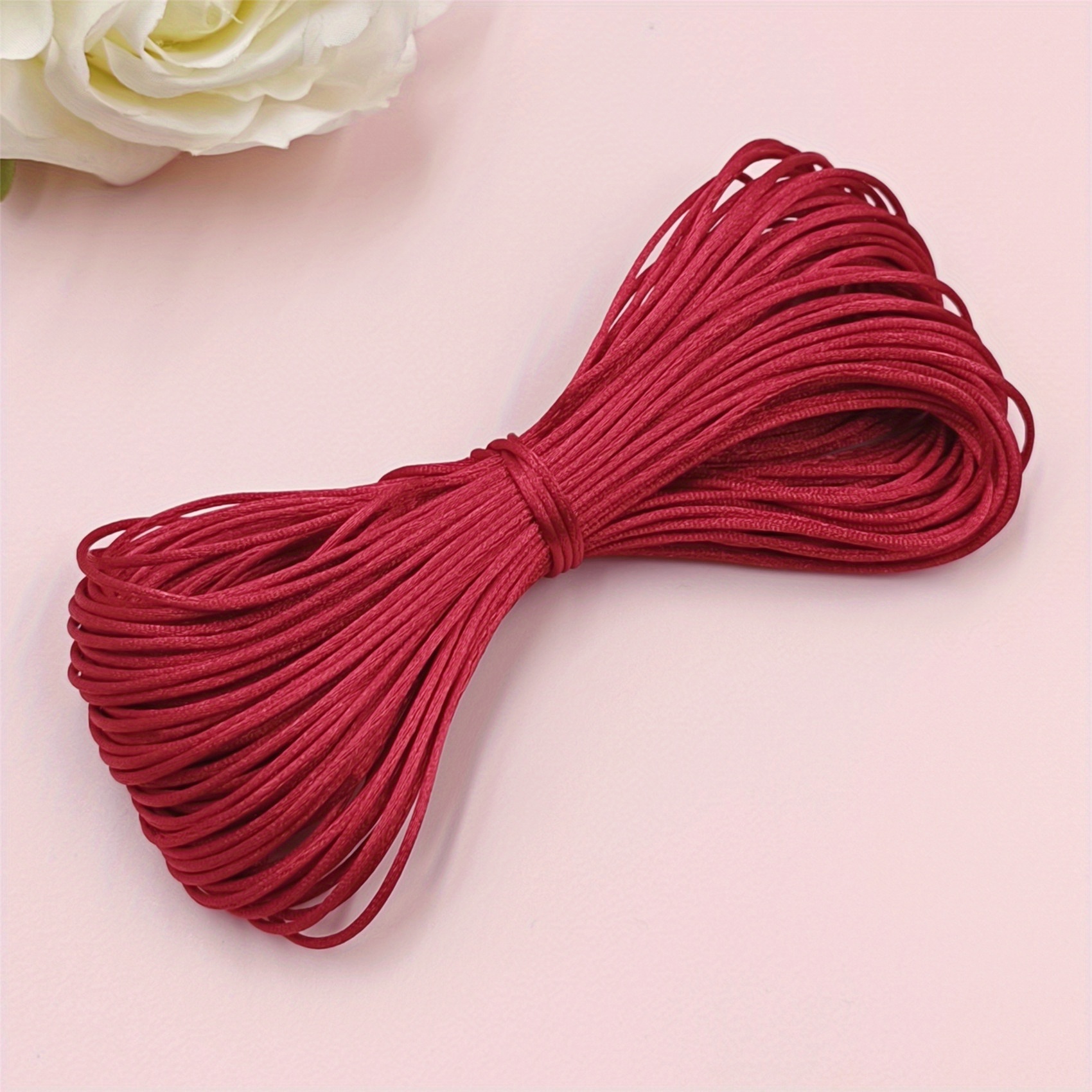 1pc 20m Red Nylon Braided Beading Cord & Thread Jewelry Making