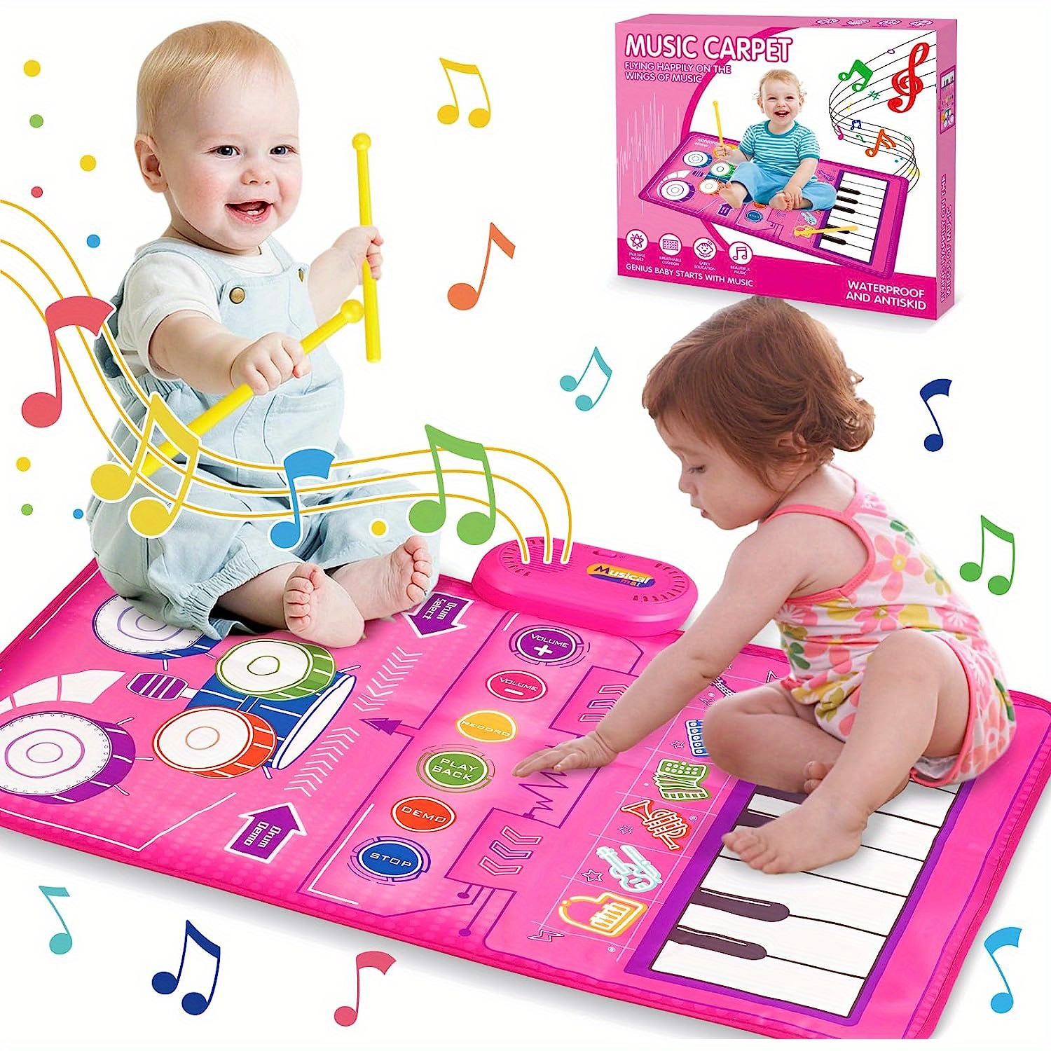 2 En 1 Jouets Pour Bébé De 1 An Garçon Fille Clavier Piano - Temu
