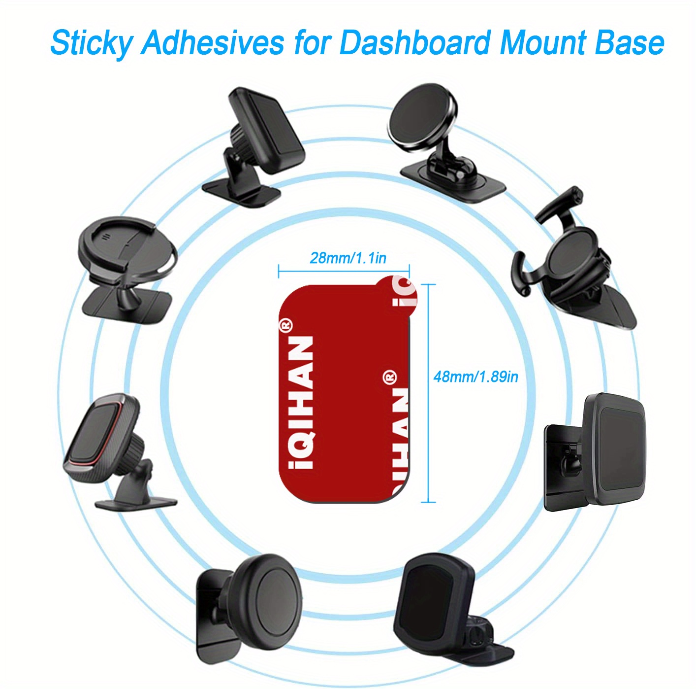 Sticky Adhesive Replacement For Magnetic Dashboard Car Mount - Temu