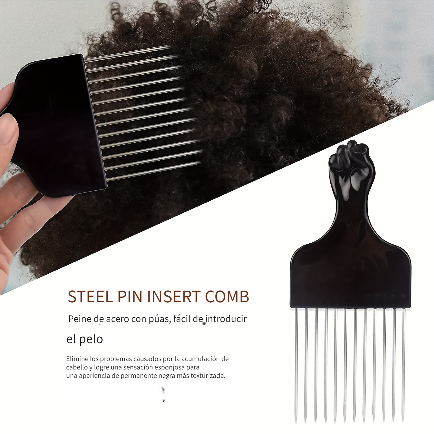 Peineta para pelo afro. 2,50€