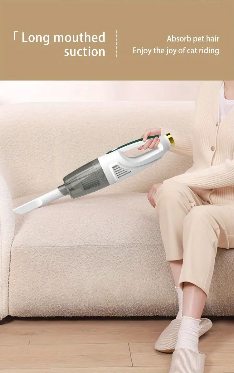 4 in 1 cordless vacuum cleaner high suction built in battery light weight handheld wireless vacuum for home car long run time great for sticky messes and pet hair details 10
