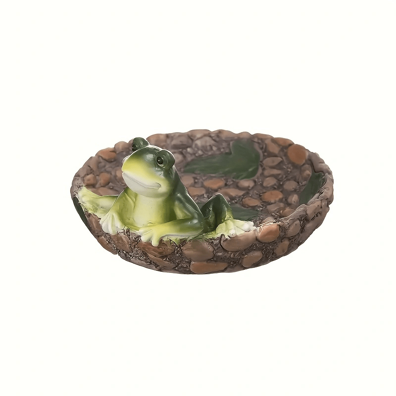 1pc Tabletop Polyresin Birdbath , Garden Bird Feeder Resin Decorative Ornament, For Garden Yard Lawn Balcony Patio Decor
