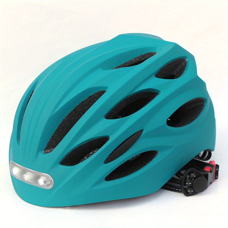 Casco de ciclismo con luz LED para hombre y mujer, lentes con gafas para  montar en bicicleta de montaña o de carretera Fivean Cascos de ciclismo