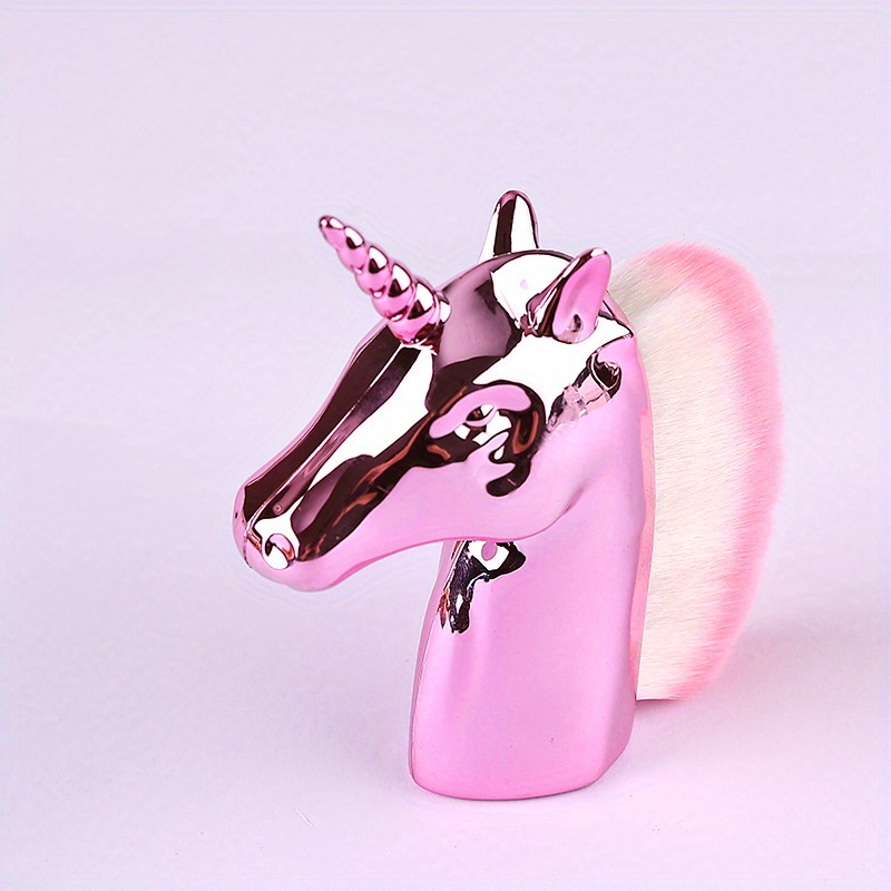 TEMU Unicorn Nail Art Brush Makeup Tool Nail Art Cleaning Tool Multifunctional Brush Single Powder Brush