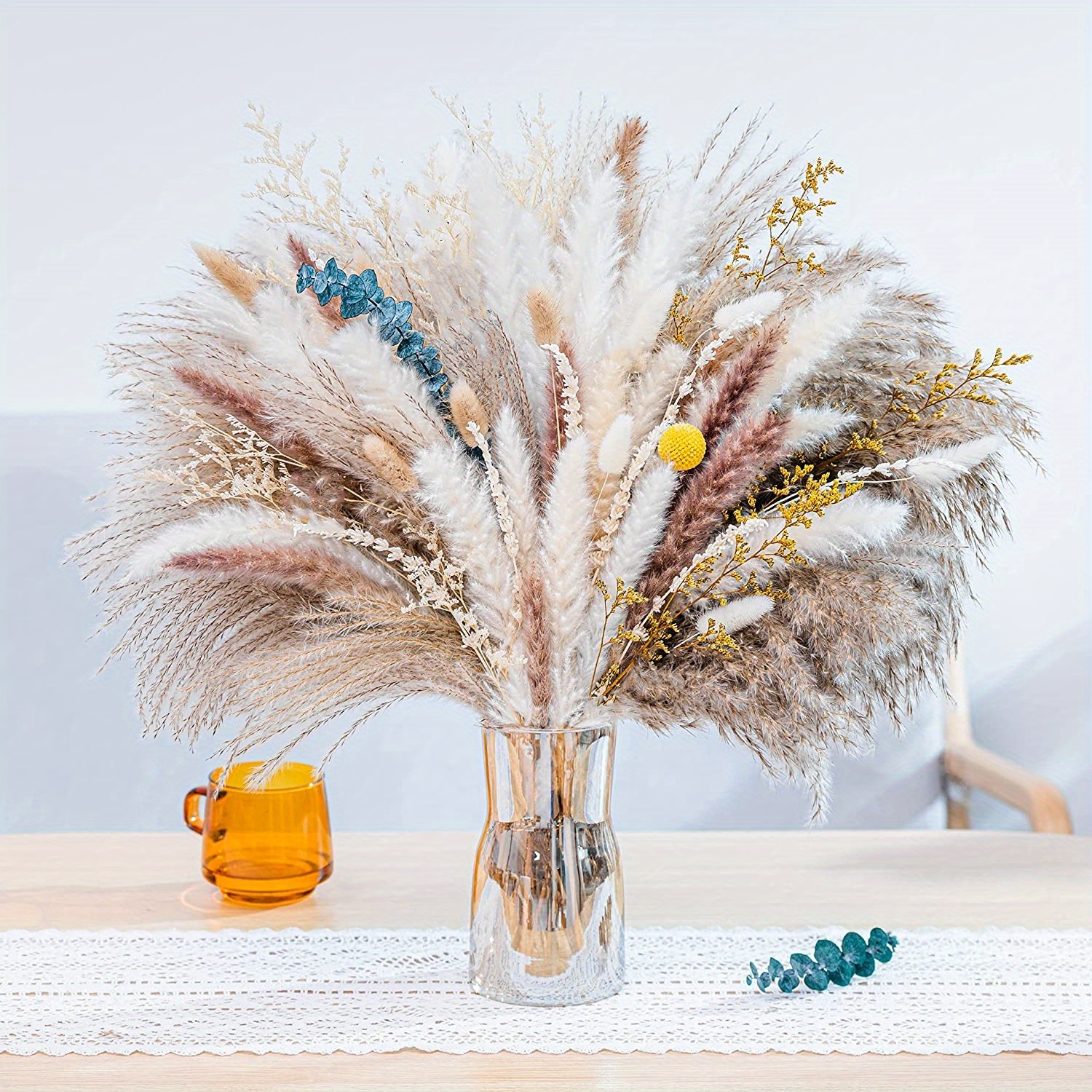 Natural Pampas Grass Mix Bouquet | Dried Pampas Bouquet For Wedding ...