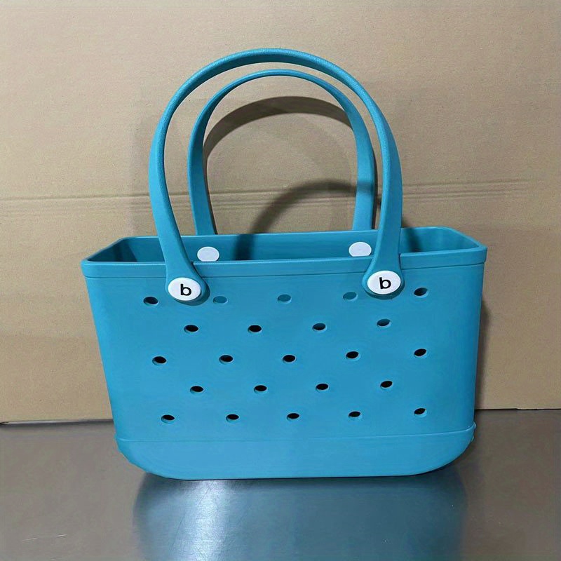 Summer Beach Rubber Tote Bag, Waterproof Eva Storage Travel Bag, Portable  Reusable Handbag For Pool, Outdoor - Temu United Arab Emirates