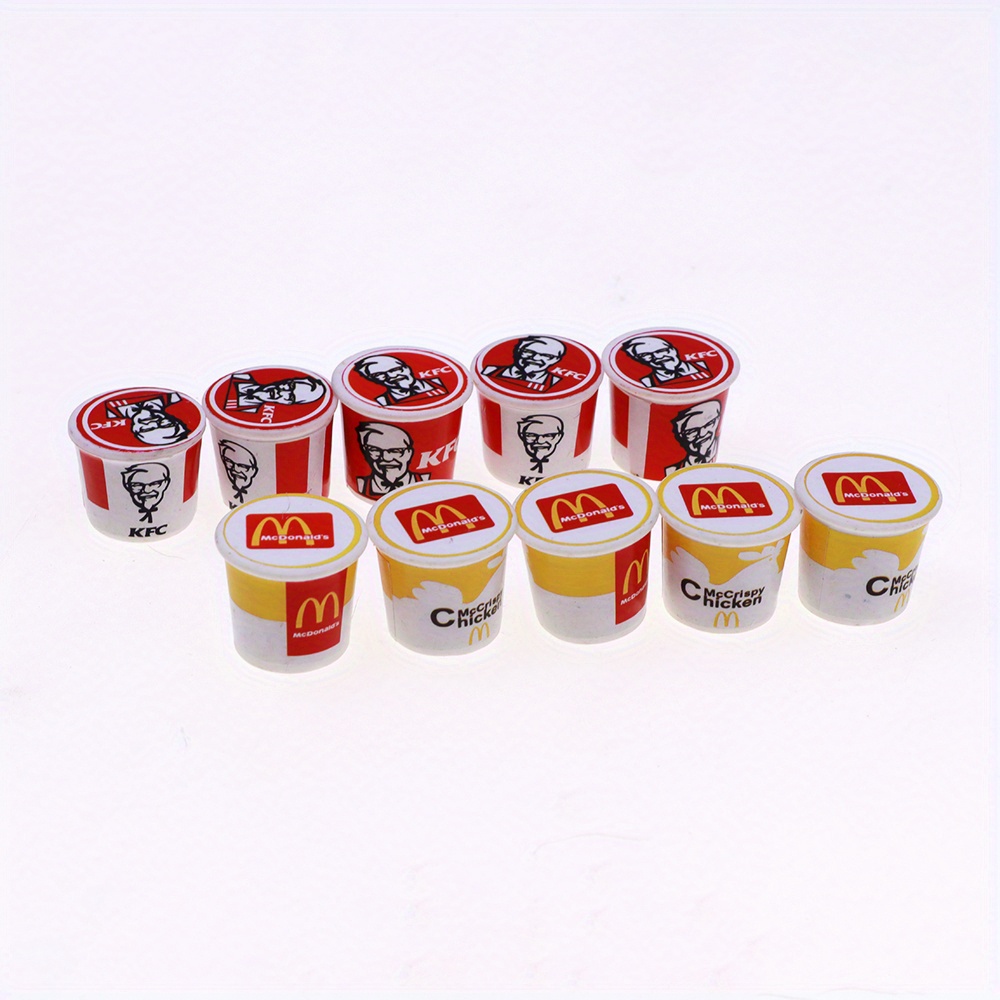 112 Dollhouse Mini Fast Food Family Bucket Model Toys Temu