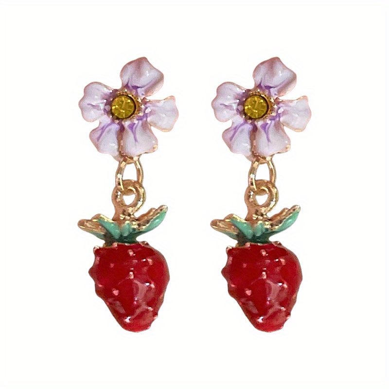 Les nereides hot sale strawberry earrings