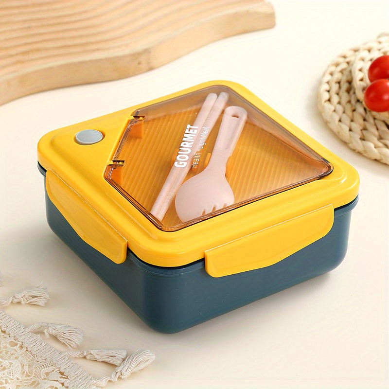 Large Capacity Lunch Box With Dividers And Tableware,dust-proof