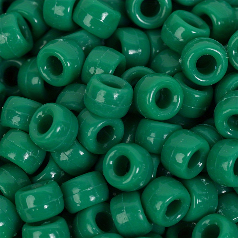 Green Glow in Dark Plastic Craft Pony Beads 6x9mm Bulk Pack - Pony Bead  Store