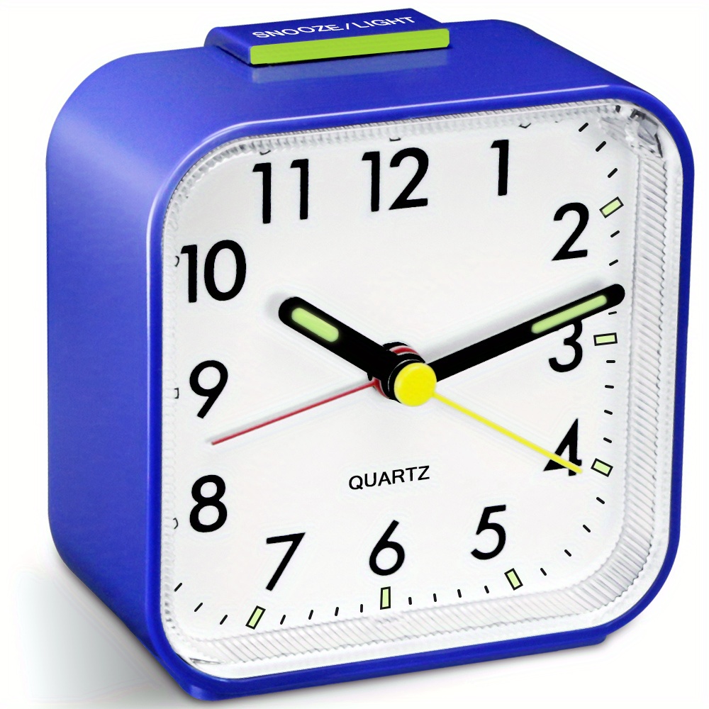 Reloj despertador silencioso con pantalla digital LED, con repetición, luz  nocturna, funciona con pilas, reloj despertador de noche para viajes
