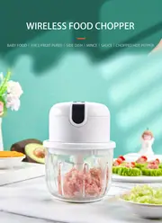 350ml usb wireless multi function food electric garlic chopper mini small garlic masher mincer crusher for pepper chili nuts meat grinder food processor electric mincer vegetable chili meat grinder food crusher details 7
