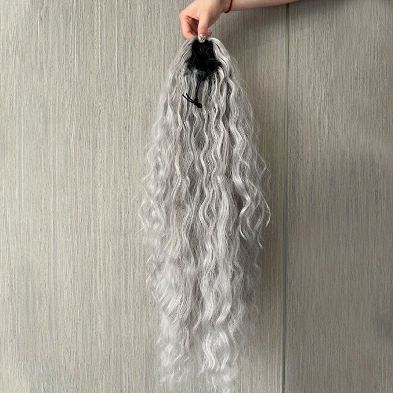 Curly Water Wave Ponytail Clip In Hair Extensions