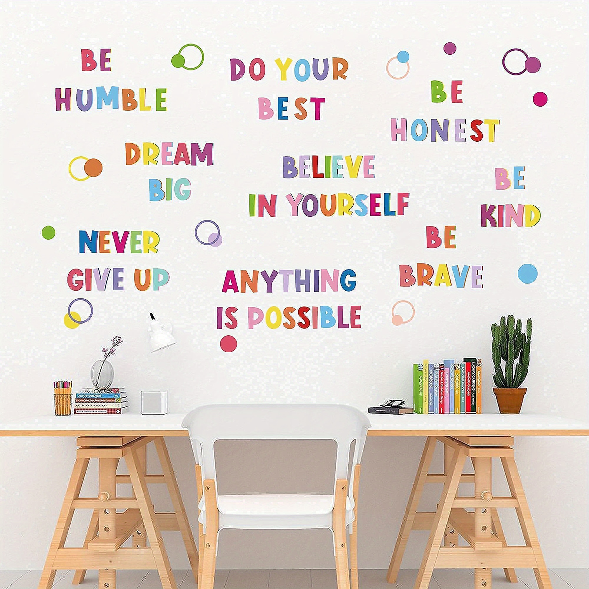 Colorful Inspirational Quotes Wall Decals Positive Saying - Temu