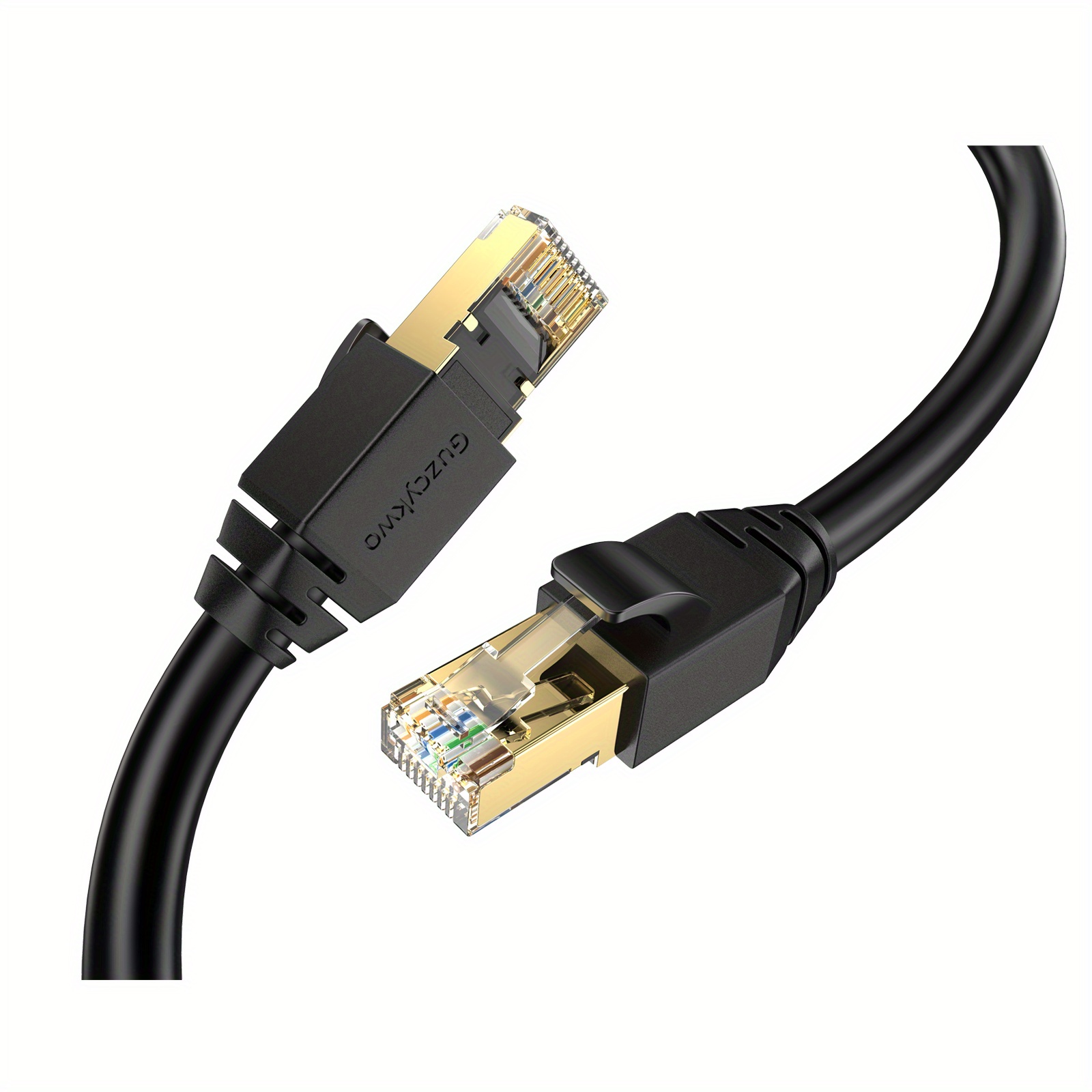 Câble Ethernet Cat 8 câble Ethernet haute vitesse, connecteur RJ45 plaqué  or, câble LAN câble réseau S/FTP pour modem/routeur/PS4/5/jeux/PC