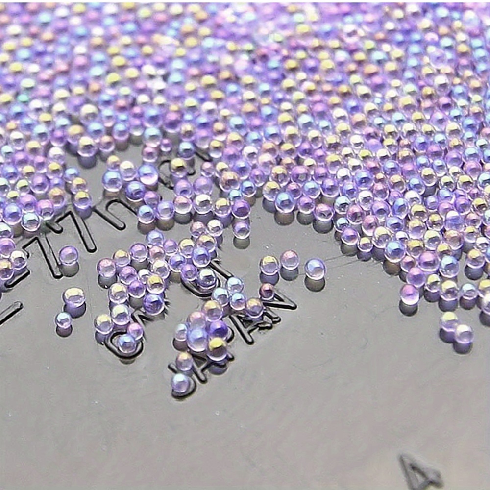 Transparent DIY 3D Nail Art Decoration Mini Glass Beads, Tiny Caviar Nail  Beads, 0.60.8mm 