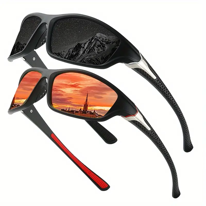 Men's Polarized Sunglasses Outdoor Sports Cycling Sunglasses Driver Driving Fishing Glasses UV400,Temu