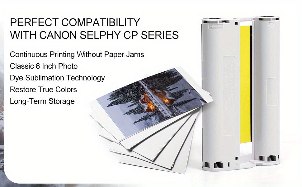 Papier Photo Remplacement Canon Selphy CP1300 CP1200 CP910 CP1000