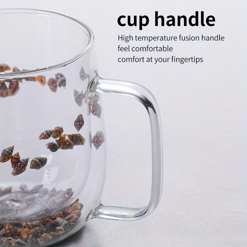 Glass Coffee Mug With Handle Double Walled Espresso Coffee - Temu